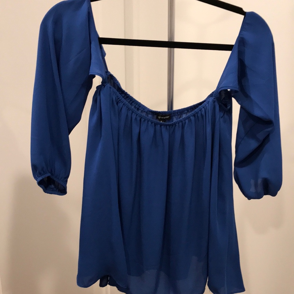 Off the shoulder Sheer blouse size L